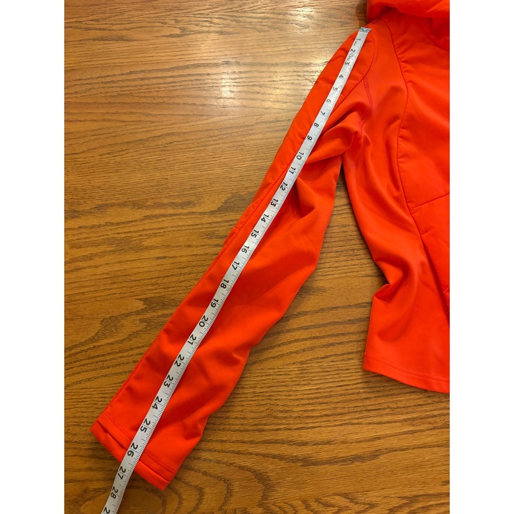 Lululemon Push Your Pace Jacket Solar Orange Size 12 Athleisure Thumb Holes - Picture 9 of 16